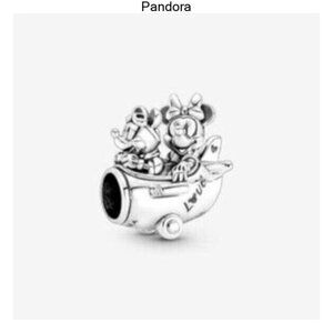 Pandora Disney Mickey Mouse & Minnie Mouse Airplane Charm